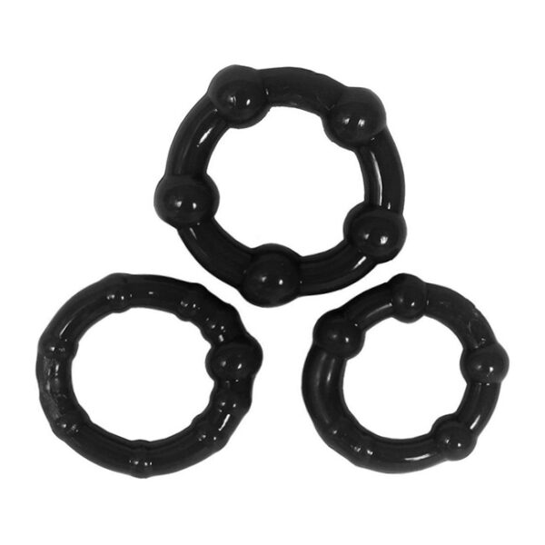 Power Escorts Beaded Cockring 3-Pack - Afbeelding 2