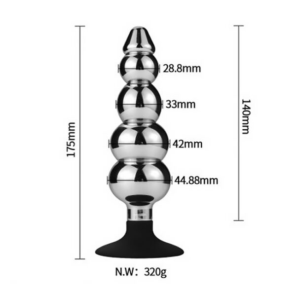 Sucker Beads-5-Balls Anal Plug - Afbeelding 5
